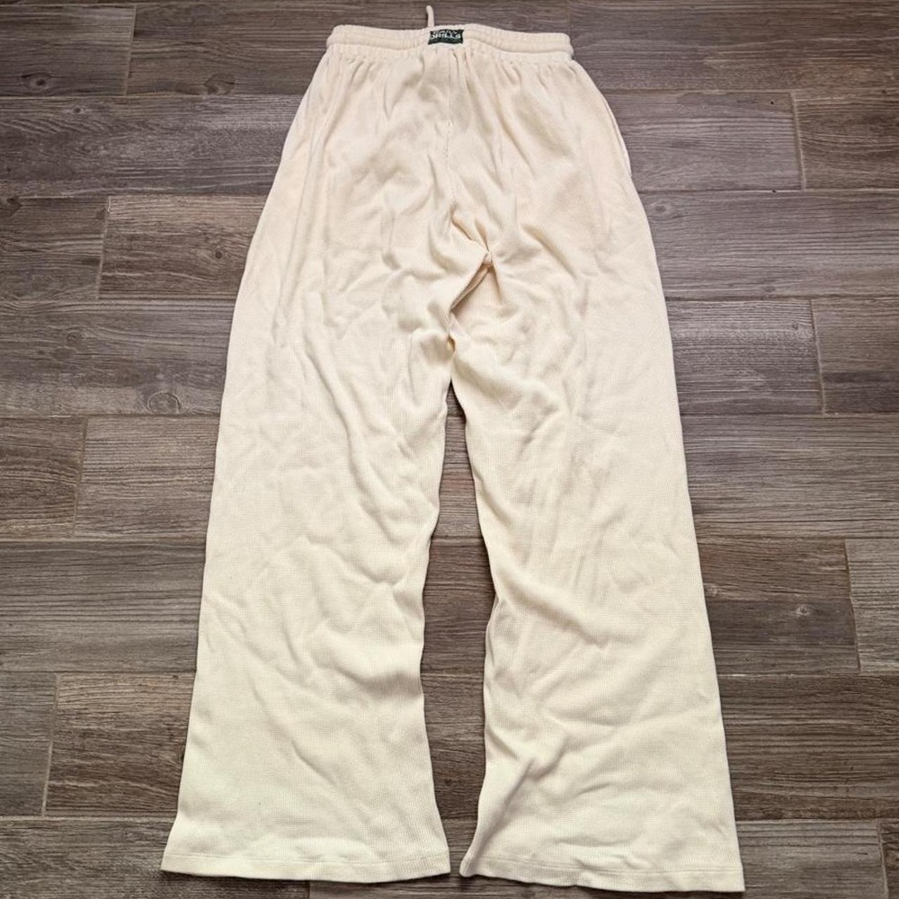 Daily Drills Cream waffle baggy Sweatpants size xs/s